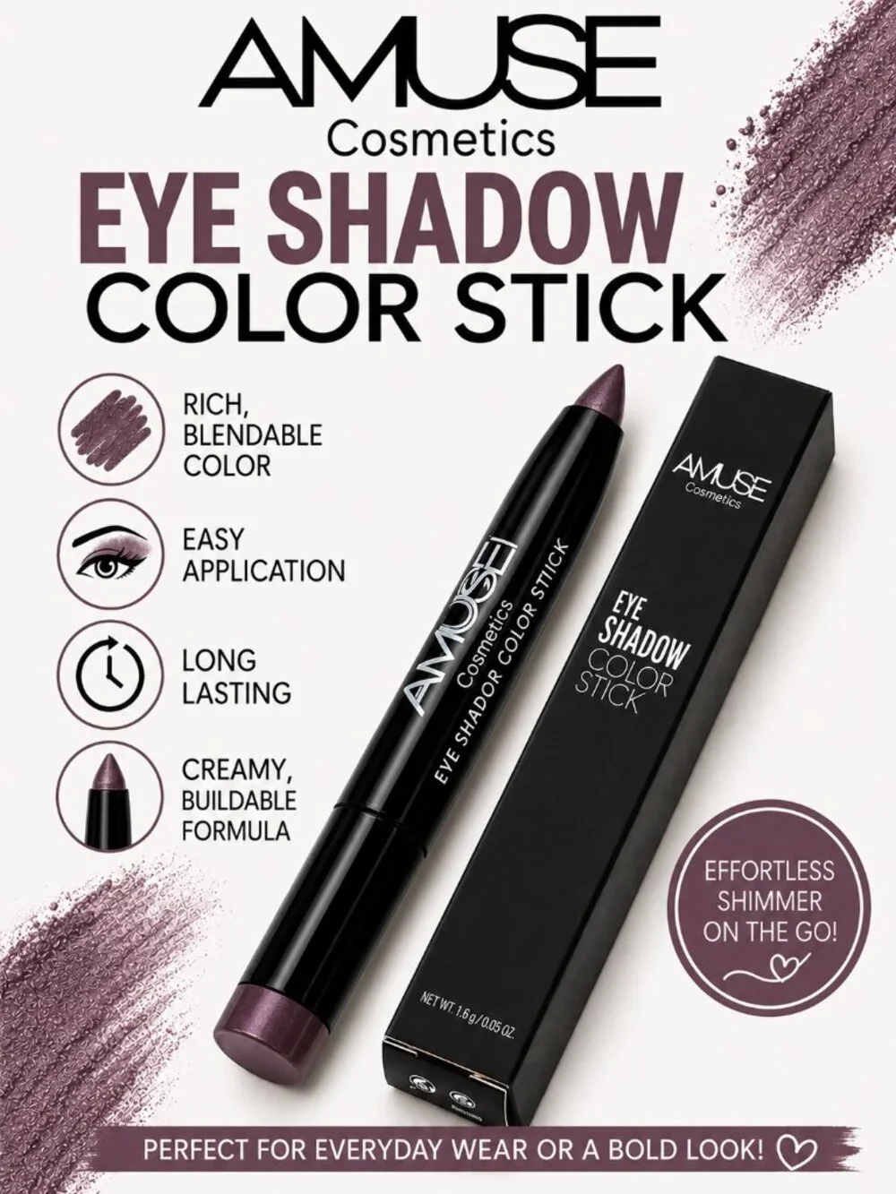 Amuse Cosmetics Eye Shadow Color Stick FK9652MIX-5 NIB